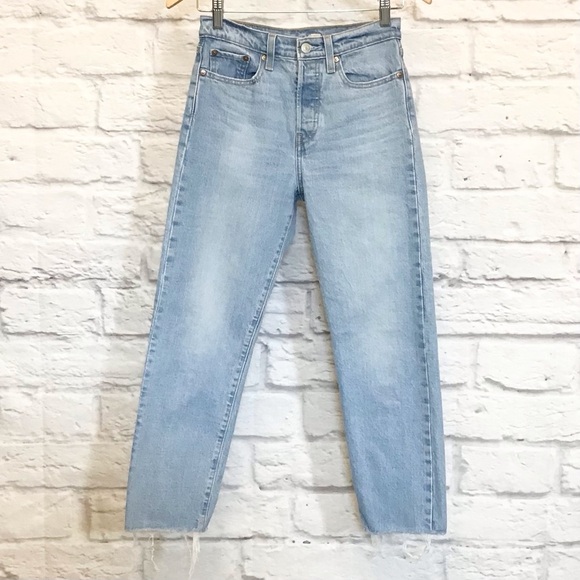 Levi’s Wedgie W25 (US 0/1) Straight Women’s Jeans Crop High Rise Button Fly - Picture 3 of 12